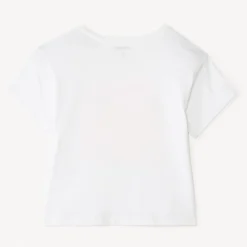 T-shirt manches courtes print 3D citron pour fille