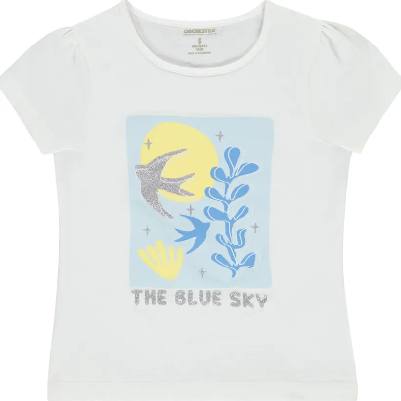 T-shirt manches courtes print fantaisie pour fille