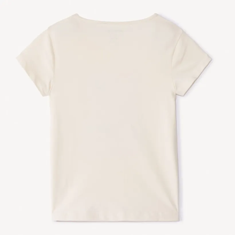 T-shirt manches courtes à print pailleté pour fille