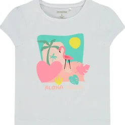 T-shirt manches courtes print fantaisie pour fille