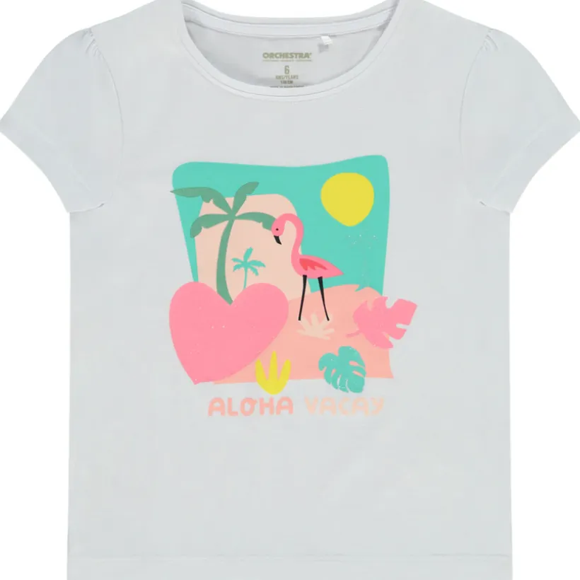 T-shirt manches courtes print fantaisie pour fille