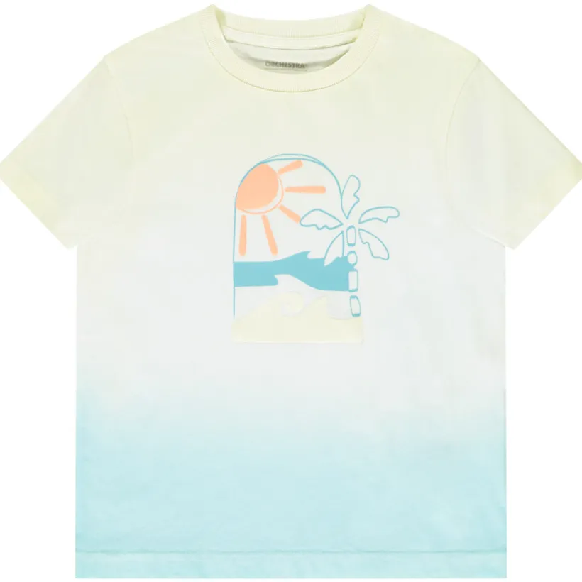 T-shirt manches courtes printé effet dégradé pour garçon