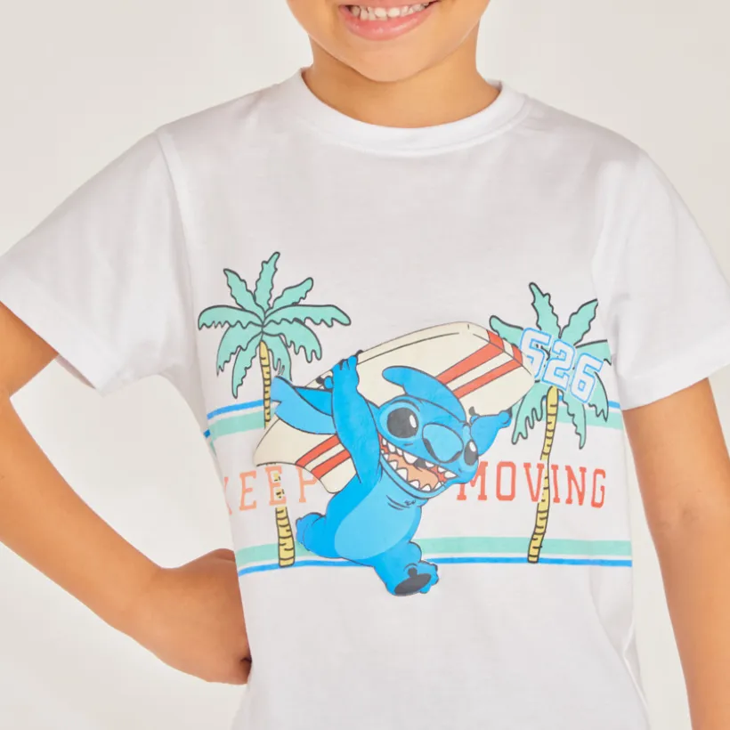 T-shirt manches courtes printé effet dégradé pour garçon