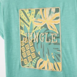T-shirt manches courtes print tropical fantaisie pour garçon