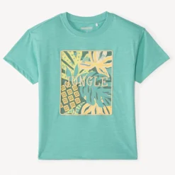 T-shirt manches courtes print tropical fantaisie pour garçon