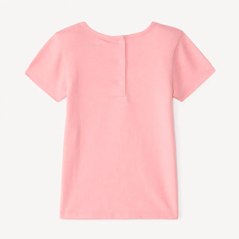T-shirt manches courtes print pailleté fantaisie pour bébé fille