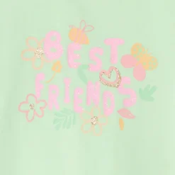 T-shirt manches courtes print fantaisie pailleté pour bébé fille