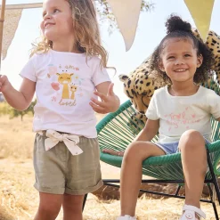 T-shirt manches courtes print fantaisie pour bébé fille