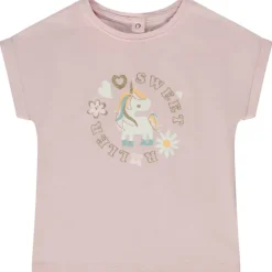 T-shirt manches courtes print pailleté licorne pour bébé fille
