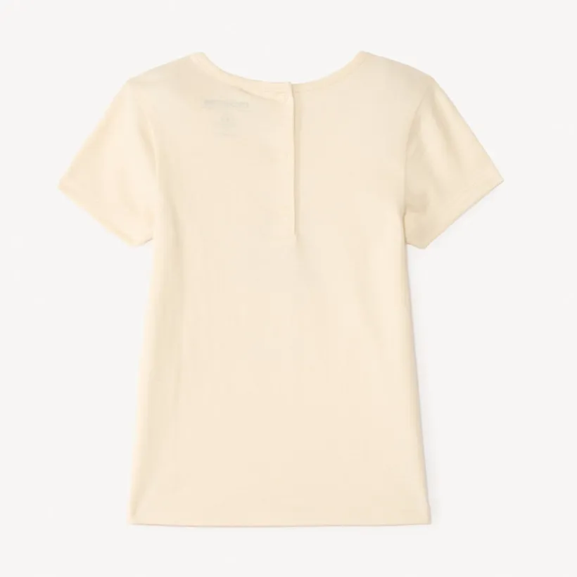 T-shirt manches courtes print fantaisie pailleté pour bébé fille