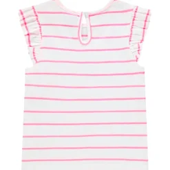 T-shirt manches courtes rayé à motif fantaisie ludique