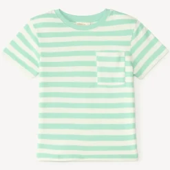 T-shirt manches courtes à rayures en éponge pour garçon