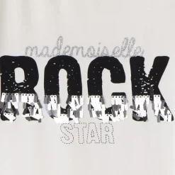 T-shirt manches courtes à sequins pour fille