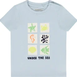T-shirt manches courtes uni avec print marin pour bébé garçon