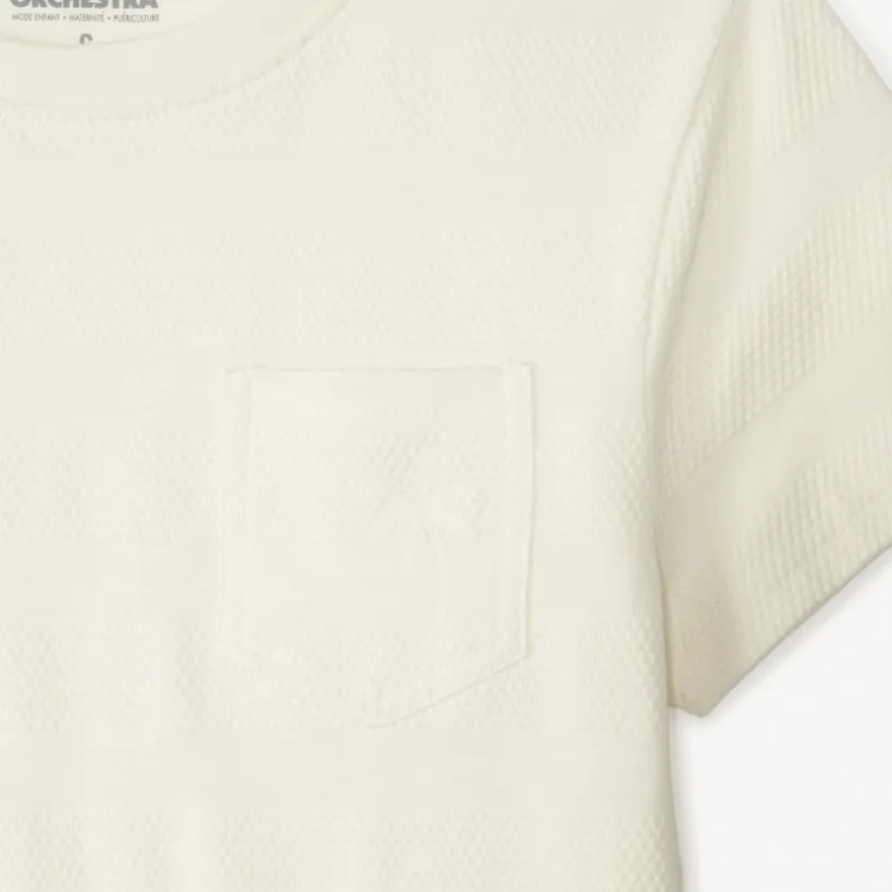 T-shirt manches courtes uni avec poche pour garçon