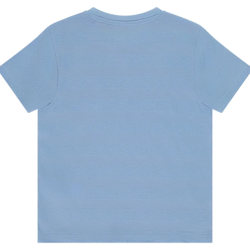 T-shirt manches courtes uni effet bandes texturées pour garçon
