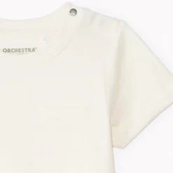 T-shirt manches courtes uni en jersey effet pop-corn pour bébé garçon