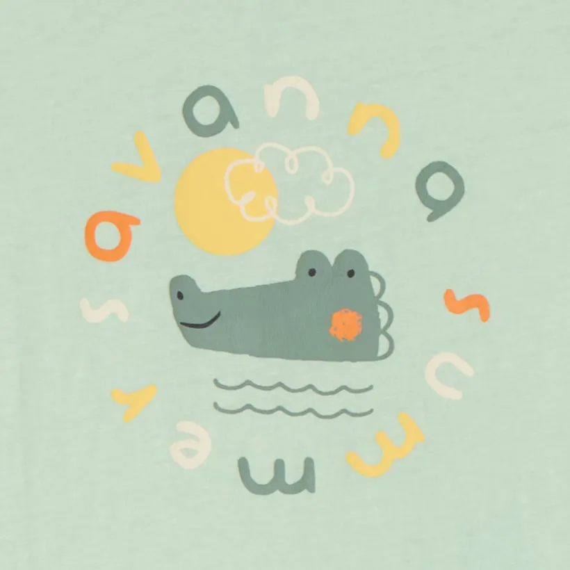 T-shirt manches courtes uni print fantaisie pour bébé garçon
