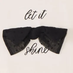 T-shirt manches courtes volantées et nœud pour fille