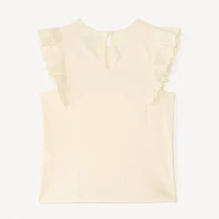 T-shirt manches courtes volanté print pailleté fantaisie pour bébé fille