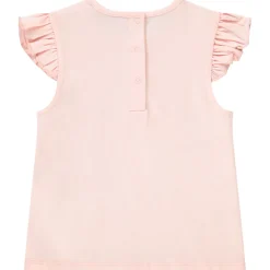 T-shirt manches courtes volantées en jersey avec print pour bébé fille