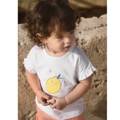 T-shirt manches courtes volantées pour bébé fille