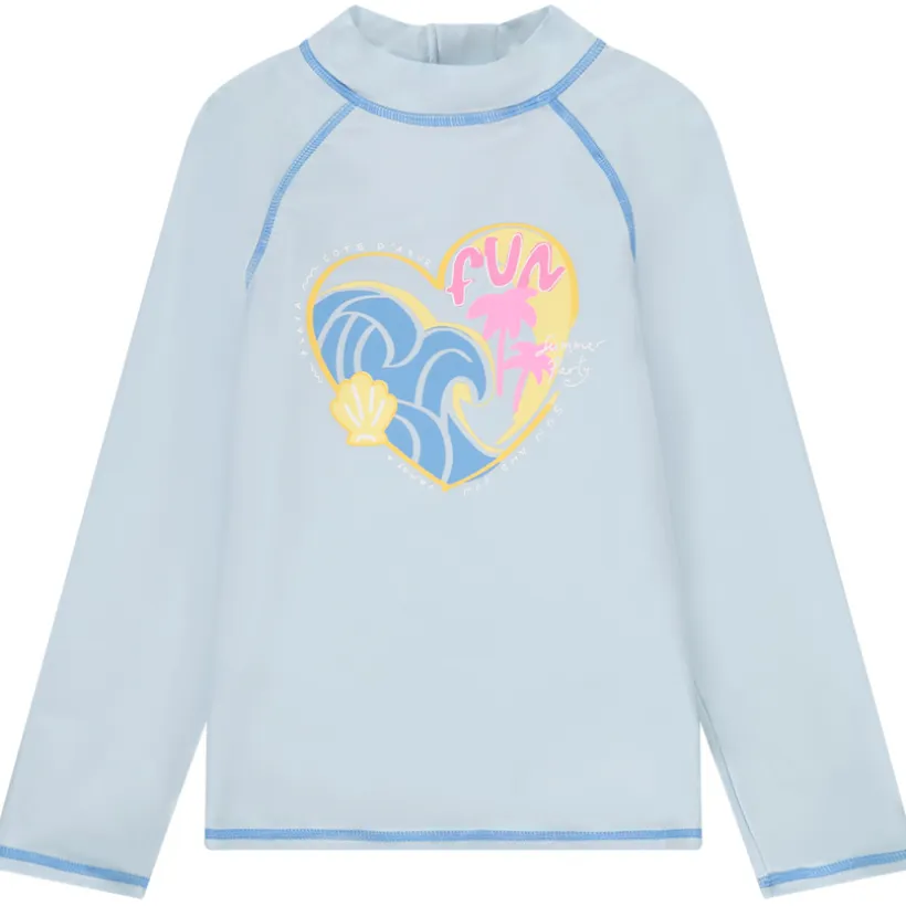 T-shirt manches longues anti-UV SPF 50+ printé pour fille