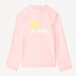 T-shirt manches longues anti-UV SPF 50+ print hibiscus pour fille