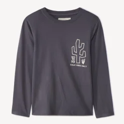 T-shirt manches longues avec broderie cactus pour garçon