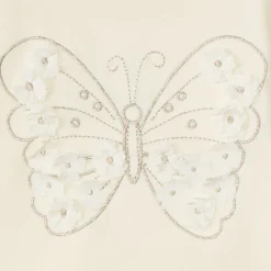 T-shirt manches longues avec motif papillon pour bébé fille