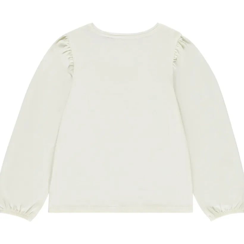 T-shirt manches longues avec papillon en cording pour fille