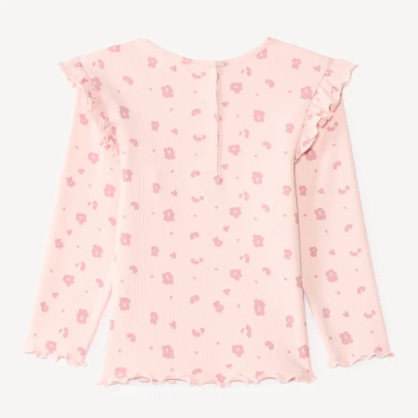 T-shirt manches longues bébé fille imprimé fantaisie