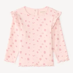 T-shirt manches longues bébé fille imprimé fantaisie