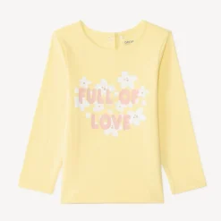 T-shirt manches longues bébé fille print pailleté fantaisie