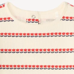 T-shirt manches longues bébé fille motif tulipes