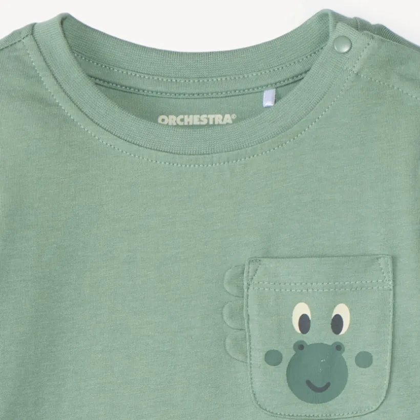 T-shirt manches longues bébé garçon avec poche ludique