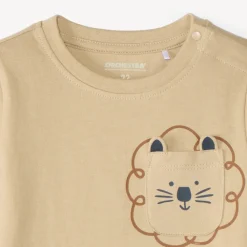T-shirt manches longues bébé garçon avec poche ludique