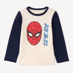 T-shirt manches longues bicolore Spider-Man Marvel pour bébé garçon