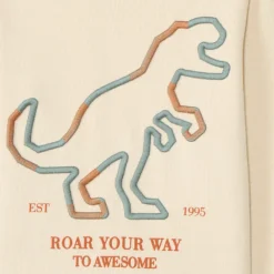 T-shirt manches longues broderie dinosaure pour garçon