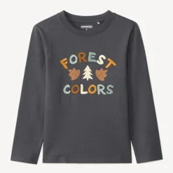 T-shirt manches longues brodé et printé pour garçon