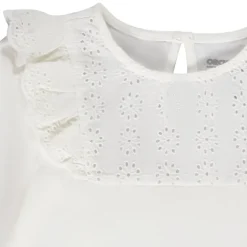 T-shirt manches longues à broderie anglaise pour bébé fille