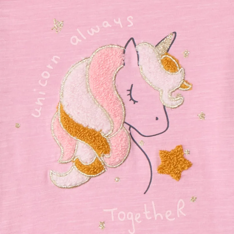 T-shirt manches longues à broderie bouclette pour bébé fille