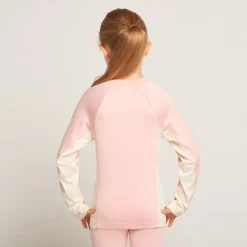 T-shirt manches longues de ski bicolore pour fille