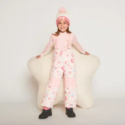 T-shirt manches longues de ski bicolore pour fille