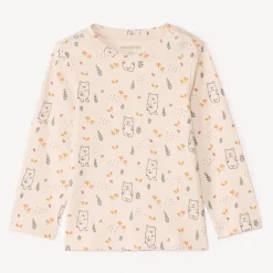 T-shirt manches longues imprimé ours pour bébé garçon