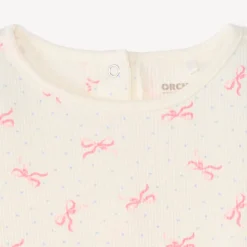 T-shirt manches longues imprimé nœuds pour bébé fille
