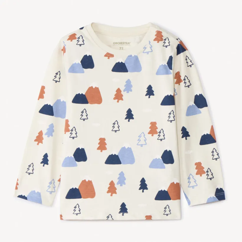 T-shirt manches longues imprimé fantaisie pour bébé garçon