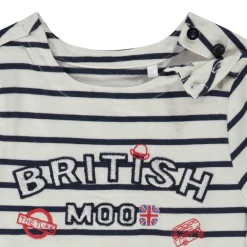 T-shirt manches longues marinière patch brodé pour bébé garçon