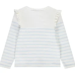 T-shirt manches longues marinière fantaisie pour fille