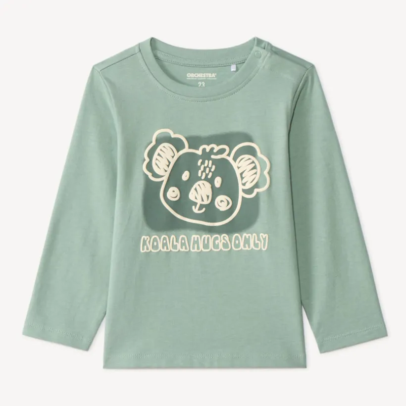 T-shirt manches longues motif koala pour bébé garçon